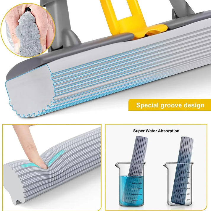 Multi Purpose foldable Floor Cleaning Squeeze Magic Mop