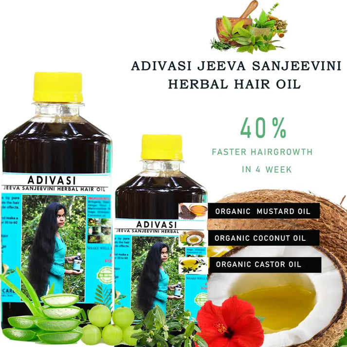 Adivasi Herbal Hair Oil (Buy 1 & Get 1 Free)