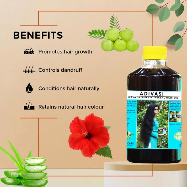 Adivasi Herbal Hair Oil (Buy 1 & Get 1 Free)